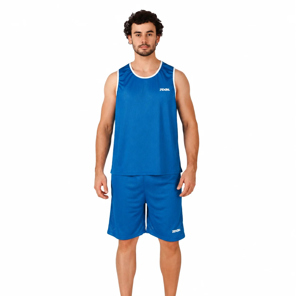 RXN Boxing Vest Top and Shorts Set - (BXD-1) - Blue